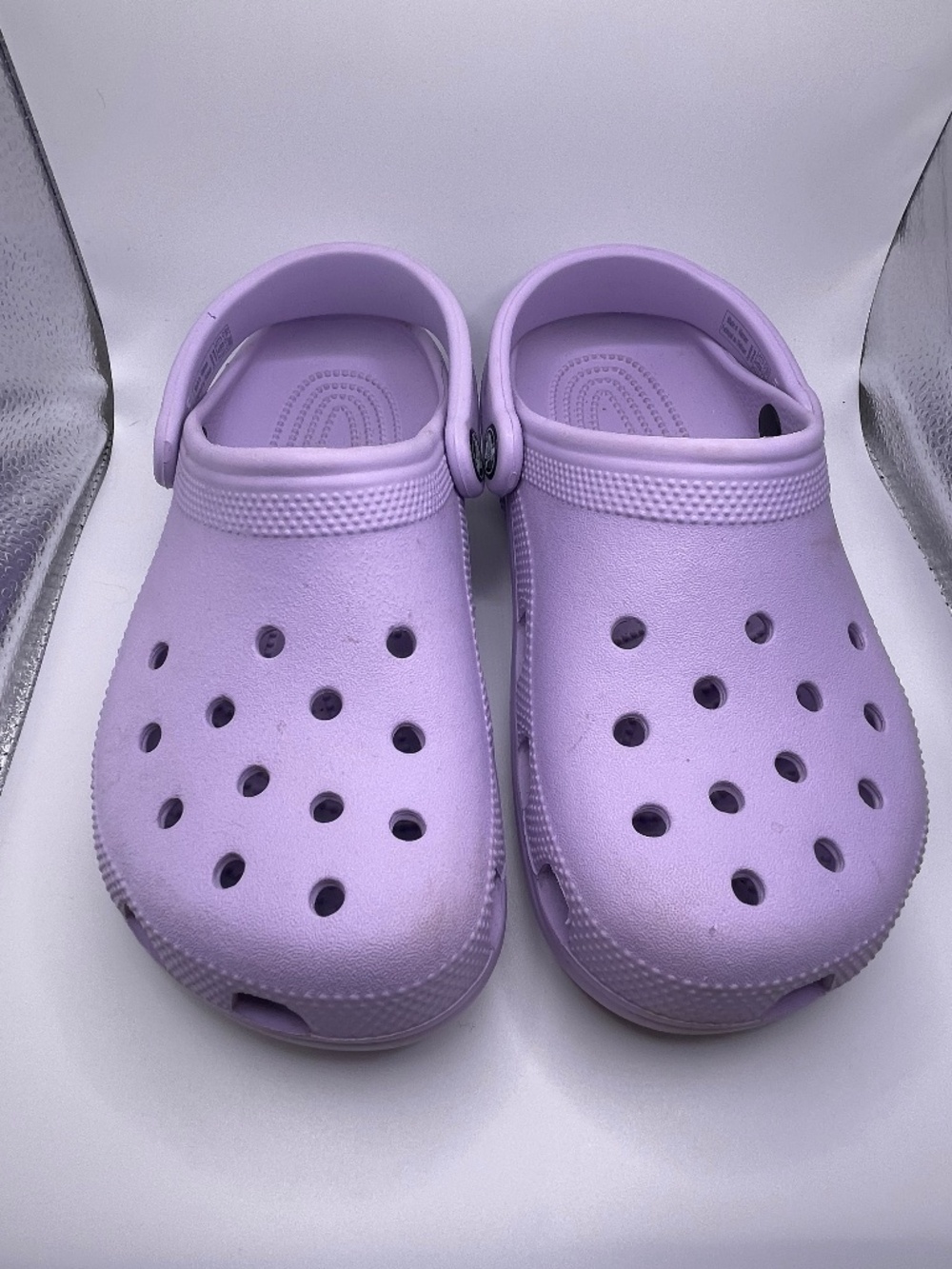 Lavender Crocs Size 6